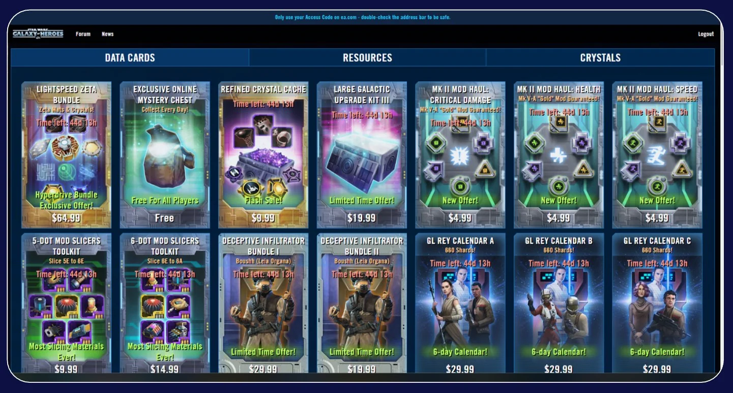 SWGoH Webstore: Your One-Stop Shop for the Best Deals and Enhancements 2024